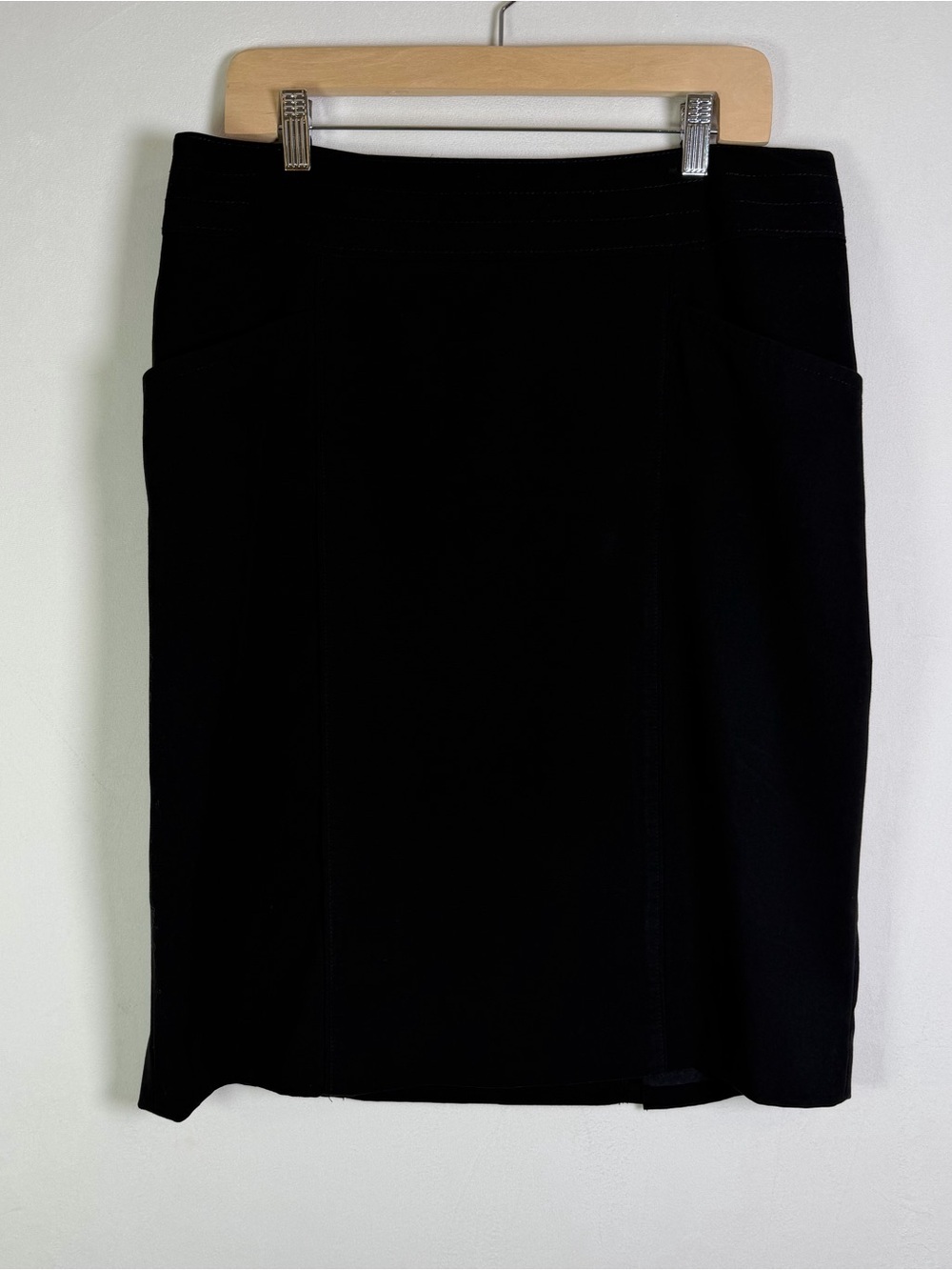 Mossimo Stretch Women’s Black Pencil Skirt Size 14 Career Office Business Casual - Picture 2 of 8